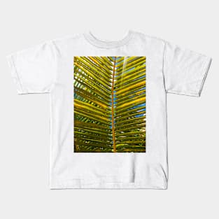 Palm Leaf in the Sunshine in Cancun Kids T-Shirt